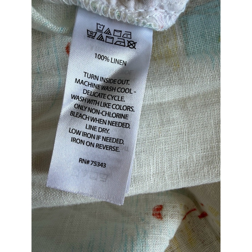 Calypso St Barth White Linen Beach Pants Drawstring L Resort - Picture 5 of 8